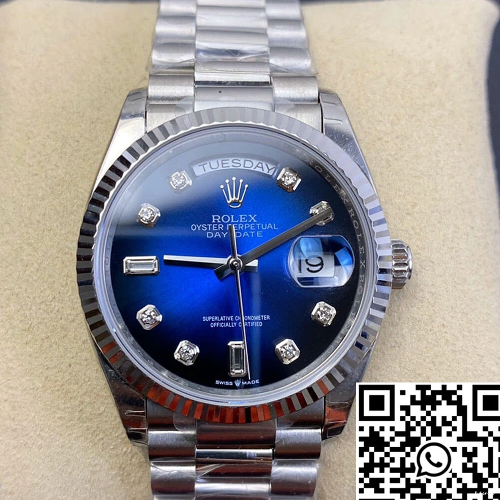 Dial M128239-0023 Diamond Rolex Blue EW Factory Day-Date Gradient 0406